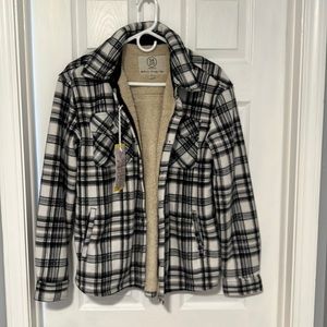 Sage collective ladies plush shirt jacket small